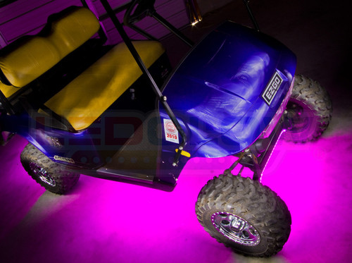 4pc Pink LED Golf Cart Underbody Lighting Kit