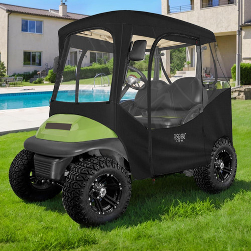 2 Passenger Golf Cart Cover & Enclosure Waterproof for Club Car