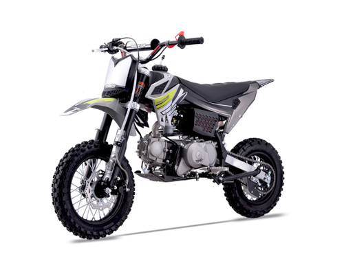 Thumpstar TSK 90cc mini bike, featuring its sleek mini stealth plastics, compact frame, and bold design. The bike is displayed in an action-ready stance, highlighting its inverted front suspension, oversized disc brakes, and Pipe Bomb muffler. The wrap-around frame and waterproof wiring are subtly visible, emphasizing the bike’s durability. The image also highlights the adjustable throttle limiter and emergency lanyard kill switch, key safety features for junior riders. Thumpstar TSK 90cc mini bike, featuring its sleek mini stealth plastics, compact frame, and bold design. The bike is displayed in an action-ready stance, highlighting its inverted front suspension, oversized disc brakes, and Pipe Bomb muffler. The wrap-around frame and waterproof wiring are subtly visible, emphasizing the bike’s durability. The image also highlights the adjustable throttle limiter and emergency lanyard kill switch, key safety features for junior riders.