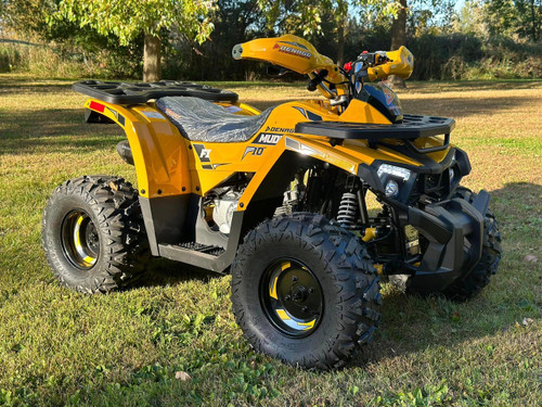“2026 Denago Mudhawk 10 youth ATV yellow – safe kids four-wheeler”
