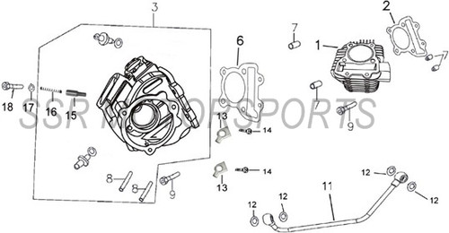 Cylinder for SSR SR170TR and SSR TX170