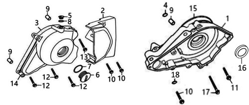 Crankcase Cover for Kayo TD125 (2024), TT125 (2024) Crankcase Cover for Kayo TD125 (2024), TT125 (2024)