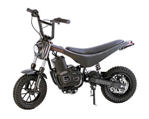 Electric Mini Bike, TT350R Lithium Ion Powered (Color: Gloss Carbon Fiber)