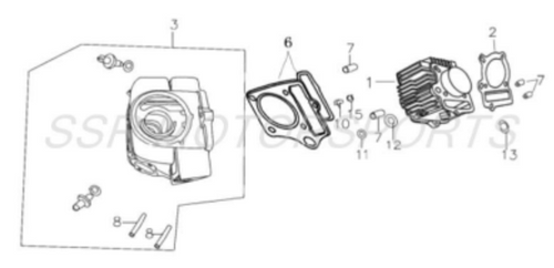 EXHAUST STUD SSR TR140/TR140BW/TR160/TR170/TX160/TX170