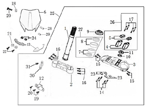 (13) BRAKE LINE RETAINER