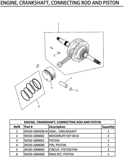 (05) Hammerhead Piston Pin Clip for 150cc, GY6
