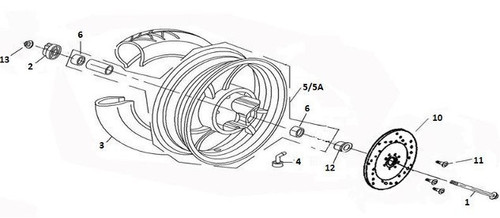 (12) Wolf Rx 50 Front Wheel Spacer