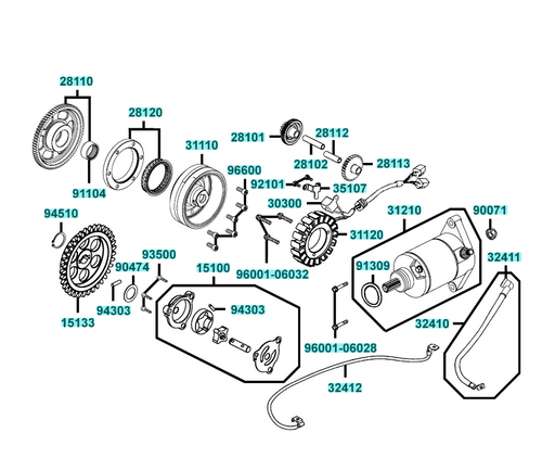 KYMCO UXV 450i Starting Motor | Stator