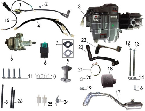 (03) Tao DB27 Engine 4 Speed Manual 125cc