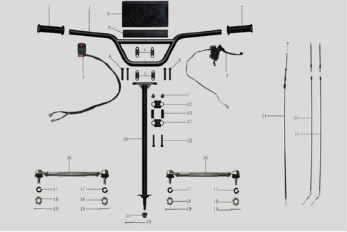 (14) Tao D125 Throttle Cable