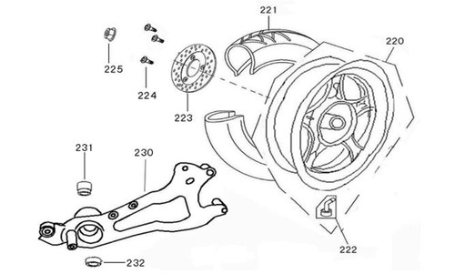 (223) Wolf Rugby Rear Brake Disc