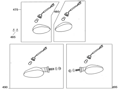 (475) Wolf Rugby Front Left Blinker Assembly