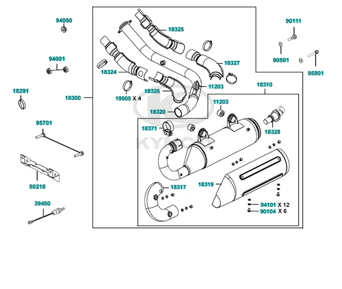 2022 KYMCO UXV 700i (Exhaust Muffler)