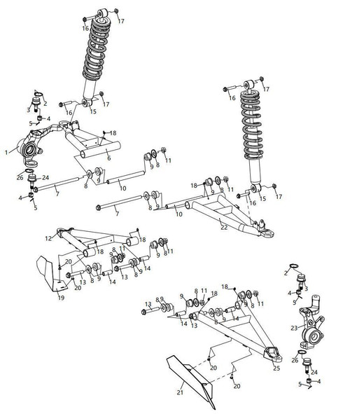 2023 Aodes Desertcross 1000-6 HVAC (Front Suspension System)