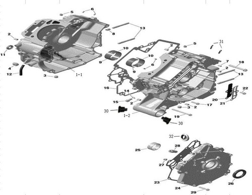 2023 Aodes Desertcross 1000-6 HVAC (Crankcase Components)