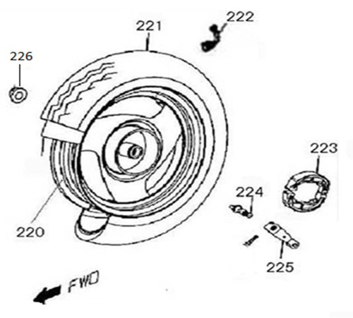 (222) Wolf Islander Bent Valve Stem