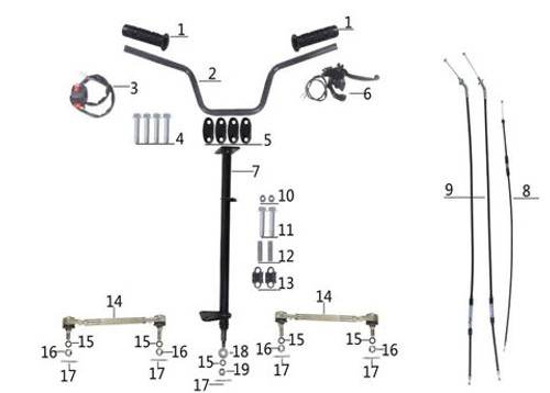 13) Tao Rock 110 Steering Shaft Clamp