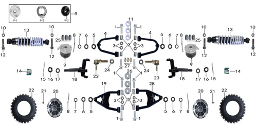 (23) Rival Mudhawk 10 Ball Joint M14x1.5x60