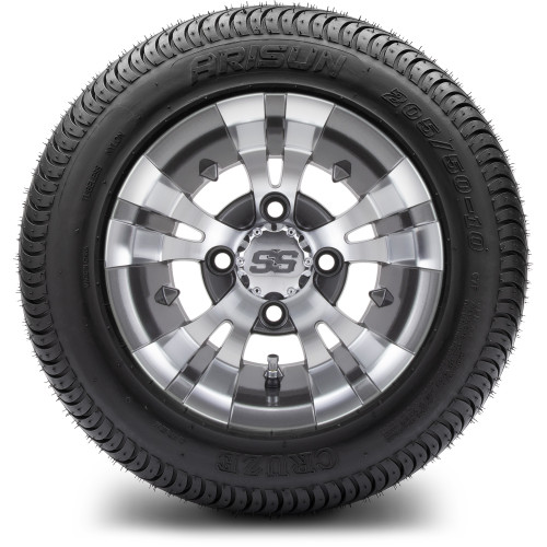 MODZ 10" Vampire Gunmetal Wheels & Street Tires Combo