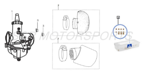 CARBURETOR ASSEMBLY (SR125/TR110/TR125)