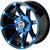 Wheel - 387X - Rear - Anodized Blue/Black - 12x8 - 4/110 - 4+4 Wheel - 387X - Rear - Anodized Blue/Black - 12x8 - 4/110 - 4+4