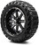 MODZ® Assault with Ball Mill 14" Golf Cart Wheels and Arisun X-Trail (23x10-14) DOT All-Terrain Golf Cart Tires Combo - Set of 4