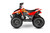The image showcases the Kayo Storm 70, a compact and stylish youth ATV designed for riders aged 6 and above. The ATV features a sleek white body with bold branding, highlighting its modern design. The image captures the ATV’s sturdy frame, robust tires, and ergonomic seat, emphasizing its suitability for young riders. The front and rear hydraulic disc brakes, as well as the non-adjustable suspension system, are visible, showcasing the ATV’s focus on safety and performance. The electric ignition system and air-cooled engine are also highlighted, making it clear that this ATV is built for ease of use and reliability. The image is set against a natural backdrop, suggesting the ATV’s capability to handle off-road adventures.