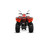 The image showcases the Kayo Bull 200 ATV, a rugged and stylish all-terrain vehicle designed for off-road adventures. The ATV features a bold color scheme, aggressive front tires, a double A-arm suspension system, and a sturdy frame. The image highlights the ATV's compact yet powerful design, hydraulic disc brakes, and comfortable seat, making it an ideal choice for riders seeking performance and reliability on challenging terrains. The rear view emphasizes the single rear tail/brake light and rear disc brake, adding to the ATV's safety features.