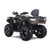 Denago Freelander 300FI ATV, a rugged and versatile 2-wheel drive utility vehicle designed for both work and recreation. The ATV features a sleek design with custom aluminum rims, full floorboards, and front and rear racks for added utility. The 1+1 seating configuration with a removable backrest is highlighted, along with the 2500 lbs. electric winch and synthetic rope. The image also emphasizes the ATV's LED lighting, hydraulic disc brakes, and prewired tow hitch, making it a practical and powerful choice for outdoor enthusiasts and workers alike.