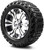 MODZ® Vampire 14" Golf Cart Wheels and Arisun X-Trail (23x10-14) DOT All-Terrain Golf Cart Tires Combo - Set of 4