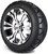 MODZ® Vampire 14" Golf Cart Wheels and MODZ® Street Fox (23x10-14) Golf Cart Radial Tires Combo - Set of 4