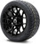 MODZ® Blitz Glossy Black 14" Golf Cart Wheels and Odyssey Tesseract (215/35-14) DOT Steel-Belted Radial Golf Cart Tires Combo - Set of 4
