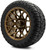 MODZ® Blitz Matte Bronze 14" Golf Cart Wheels and X-Comp Gladiator (23x10-R14) DOT Steel-Belted Radial Golf Cart Tires Combo - Set of 4