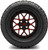 MODZ® Formula Red and Black 14" Golf Cart Wheels and MODZ® Gripz (23x10-14) All-Terrain Golf Cart Tires Combo - Set of 4