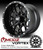 MODZ® Vortex Matte Black 12" Golf Cart Wheels and MODZ® Street Fox (245/50-R12) DOT Golf Cart Radial Tires Combo - Set of 4
