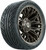 GTW 14 Inch Golf Cart Wheels and Tires Combo | GTW Stellar Matte Bronze Wheels on 205/40-R14 (21") Fusion GTR Steel Belted Radial Street Tires | Set of 4