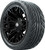 GTW 14 Inch Golf Cart Wheels and Tires Combo | GTW Stellar Matte Black Wheels on 205/40-R14 (21") Fusion GTR Steel Belted Radial Street Tires | Set of 4