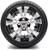 MODZ® Vampire Machined Black 12" Golf Cart Wheels and Arisun Cruze (215/35-12) DOT Low Profile Golf Cart Tires Combo - Set of 4