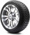 MODZ® Vampire Gunmetal 12" Golf Cart Wheels and Arisun Cruze (215/35-12) DOT Low Profile Golf Cart Tires Combo - Set of 4