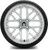 MODZ® Matrix Silver 15" Golf Cart Wheels and Arisun Cruze (215/35-15) Low Profile DOT Golf Cart Tires Combo - Set of 4