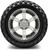 MODZ® Ambush Gunmetal 14" Golf Cart Wheels and Arisun X-Trail (23x10-14) DOT All-Terrain Golf Cart Tires Combo - Set of 4