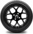 MODZ® Renegade Glossy Black with Ball Mill 14" Golf Cart Wheels and Arisun Cruze (205/30-14) Low Profile DOT Golf Cart Tires Combo - Set of 4