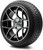 MODZ® Renegade Machined Black 14" Golf Cart Wheels and Arisun Cruze (205/30-14) Low Profile DOT Golf Cart Tires Combo - Set of 4