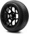 MODZ® Renegade Matte Black 14" Golf Cart Wheels and Arisun Cruze (205/30-14) Low Profile DOT Golf Cart Tires Combo - Set of 4