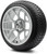 MODZ® Renegade Silver 14" Golf Cart Wheels and Arisun Cruze (205/30-14) Low Profile DOT Golf Cart Tires Combo - Set of 4