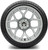 MODZ® Renegade Silver 14" Golf Cart Wheels and Arisun Cruze (205/30-14) Low Profile DOT Golf Cart Tires Combo - Set of 4