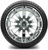 MODZ® Bomber Chrome 14" Golf Cart Wheels and Arisun Cruze (205/30-14) Low Profile DOT Golf Cart Tires Combo - Set of 4