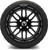 MODZ® Mayhem Matte Black Ball Mill 14" Golf Cart Wheels and X-Comp Gladiator (205/35-14) DOT Steel-Belted Radial Golf Cart Tires Combo - Set of 4