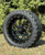 14" Glossy Black Phantom Golf Cart Wheels Milled Spokes W/ 23x10-14 All Terrain/Street Use Tire/DOT Certified, Compatable W/EZGO/Club Car/YMH, Quiet and Smooth Ride,; Lift Kit Required. 14" Glossy Black Phantom Golf Cart Wheels Milled Spokes W/ 23x10-14 All Terrain/Street Use Tire/DOT Certified, Compatable W/EZGO/Club Car/YMH, Quiet and Smooth Ride,; Lift Kit Required.