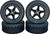 14" Black Milled Spoke Warrior Golf Cart Wheels & Tires 23x10-14 All Terrain, DOT Certified, Compatible With EZGO/Club Car/Yamaha, 5"or 6" Lift Kit Required